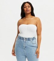 New Look Curves White Bandeau Top